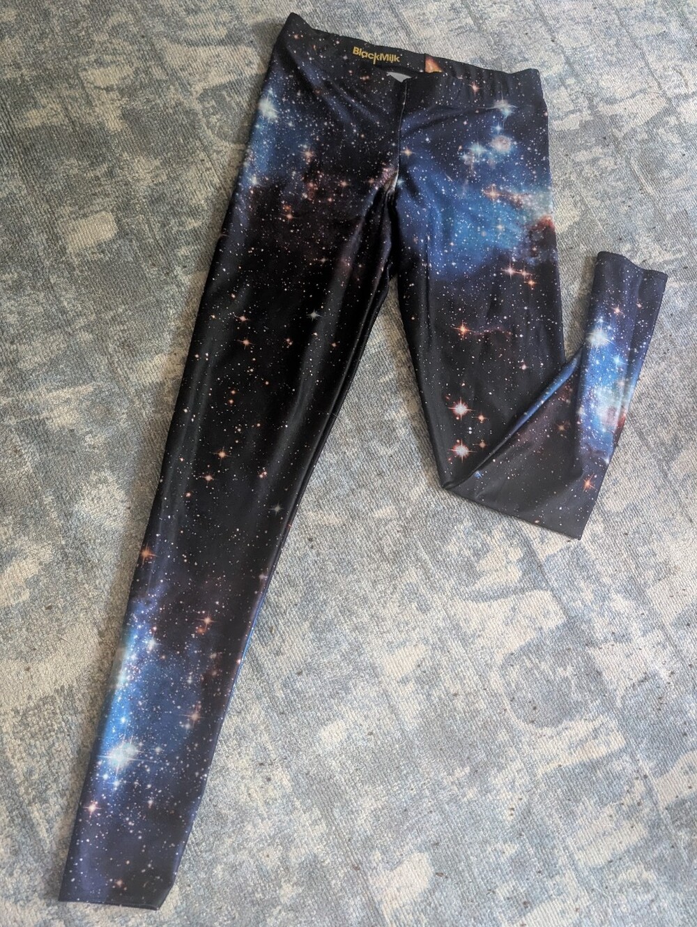 BlackMilk Galaxy Leggings - Black & Blue